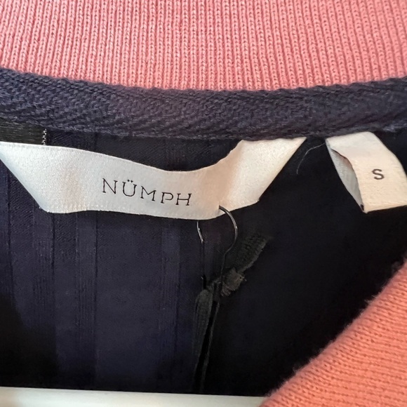 NUMPH Josepha Dress Evening Blue Athletic Tennis Size Small Ribbed Collared - Picture 2 of 7